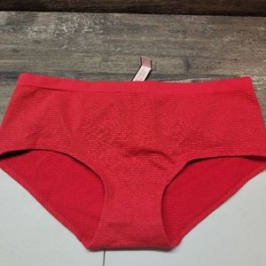 PINK Victoria Secret Seamless Hipster Underwear Size L Color Red pepper